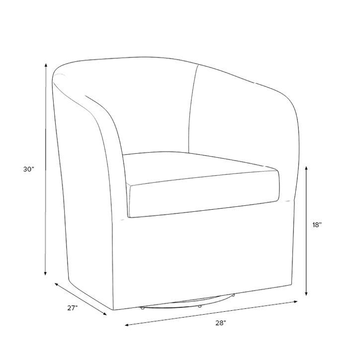 Joss & Main Lesia Upholstered Swivel Barrel Chair & Reviews Wayfair